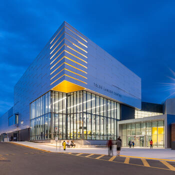 University of Windsor Toldo Centre Exterior Night time Image