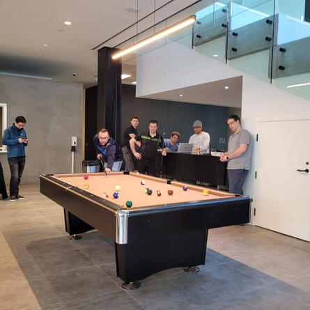 Edmonton Team playing pool