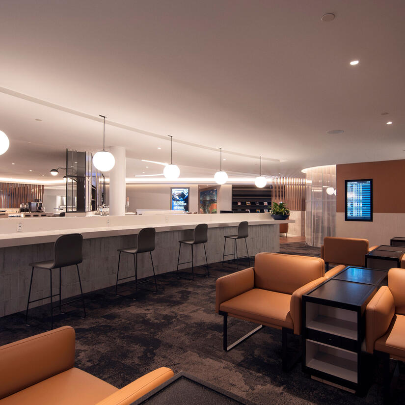 Interior of West Jet Elevation Lounge