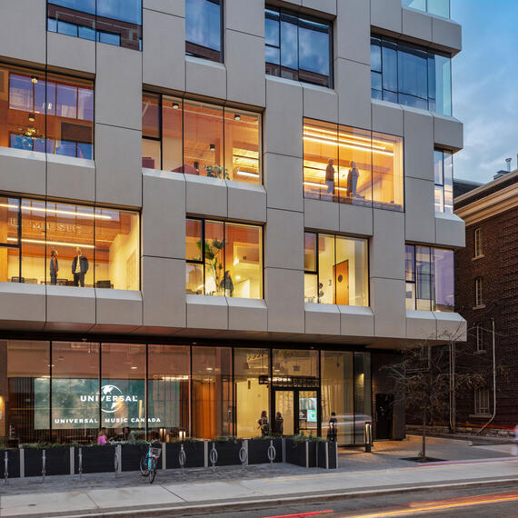 Exterior of Universal Music Offices in Toronto