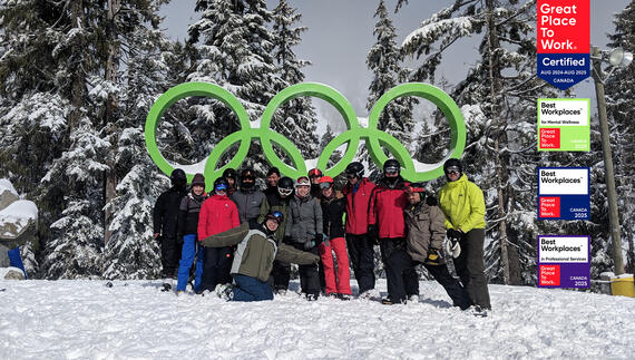 Careers banner of staff ski social