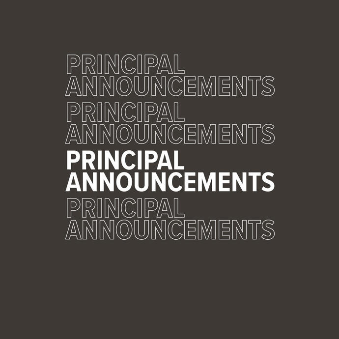 Principal Announcement Dark Gray